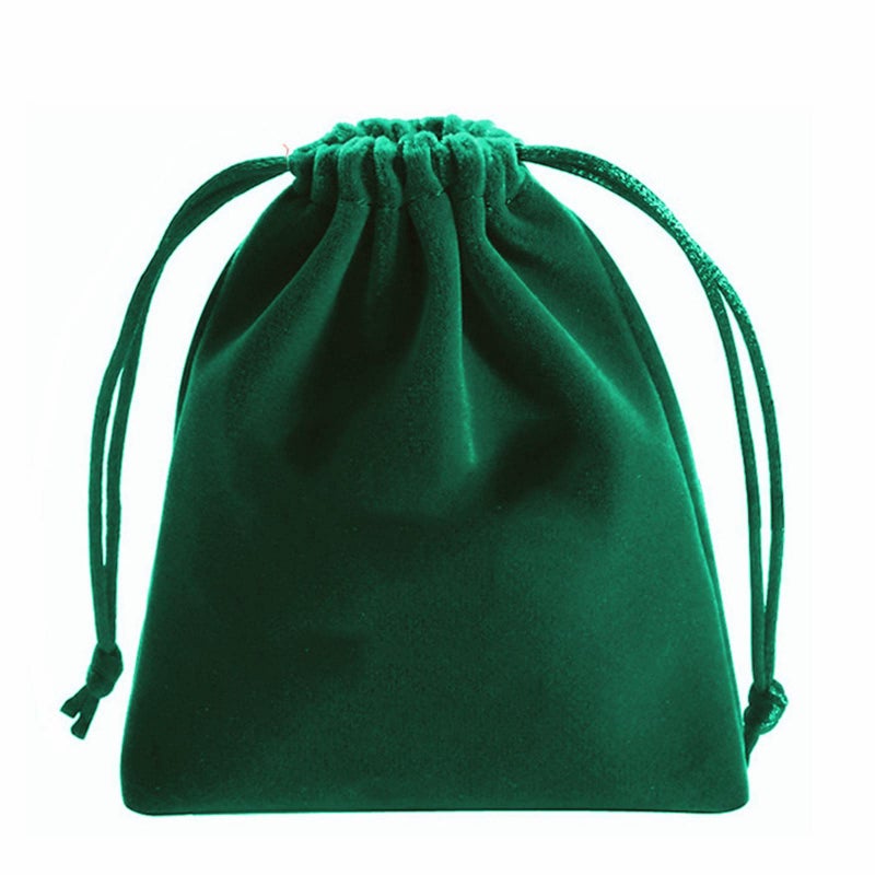 Aestivate 8 Pack Large Velvet Drawstring Pouch, Velvet Bag 8  10 Inch Storage Bag Cosmetics Pouches Dust Bag 8 Pieces (Green) - Image 4